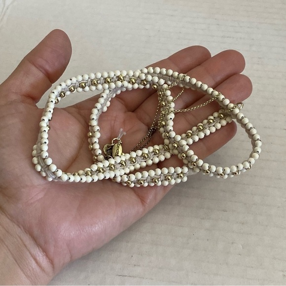 Madewell White Silver Round Beaded Necklace - Picture 13 of 14